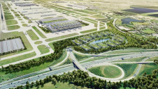 An artist's impression of Heathrow Airport after the development of the third runway